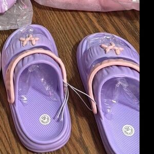 Kids Purple Slide Sandals